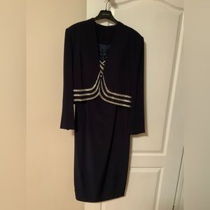 Evening Dress with Sequin front detail